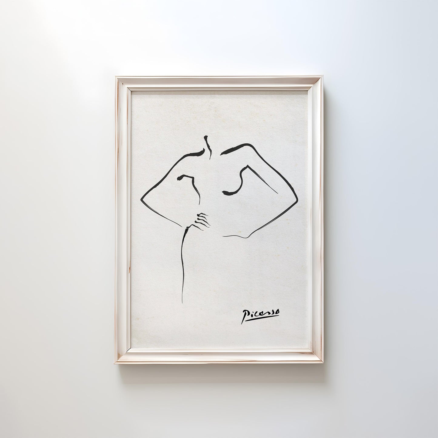 Body Outline Drawing Lithograph by Pablo Picasso | Modern Minimalist Line Art (A0064)