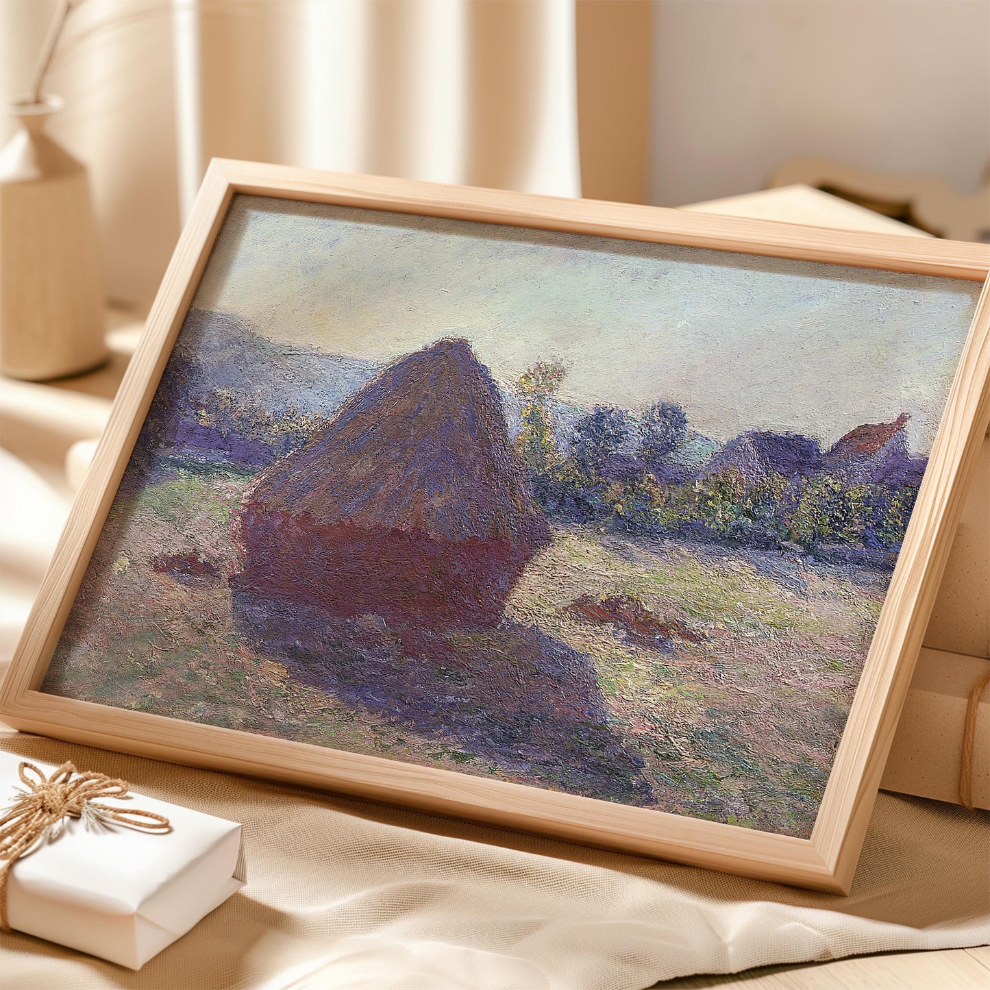 Haystack in the Evening Sun by Claude Monet 1891 | Impressionism Art Print (B3659)