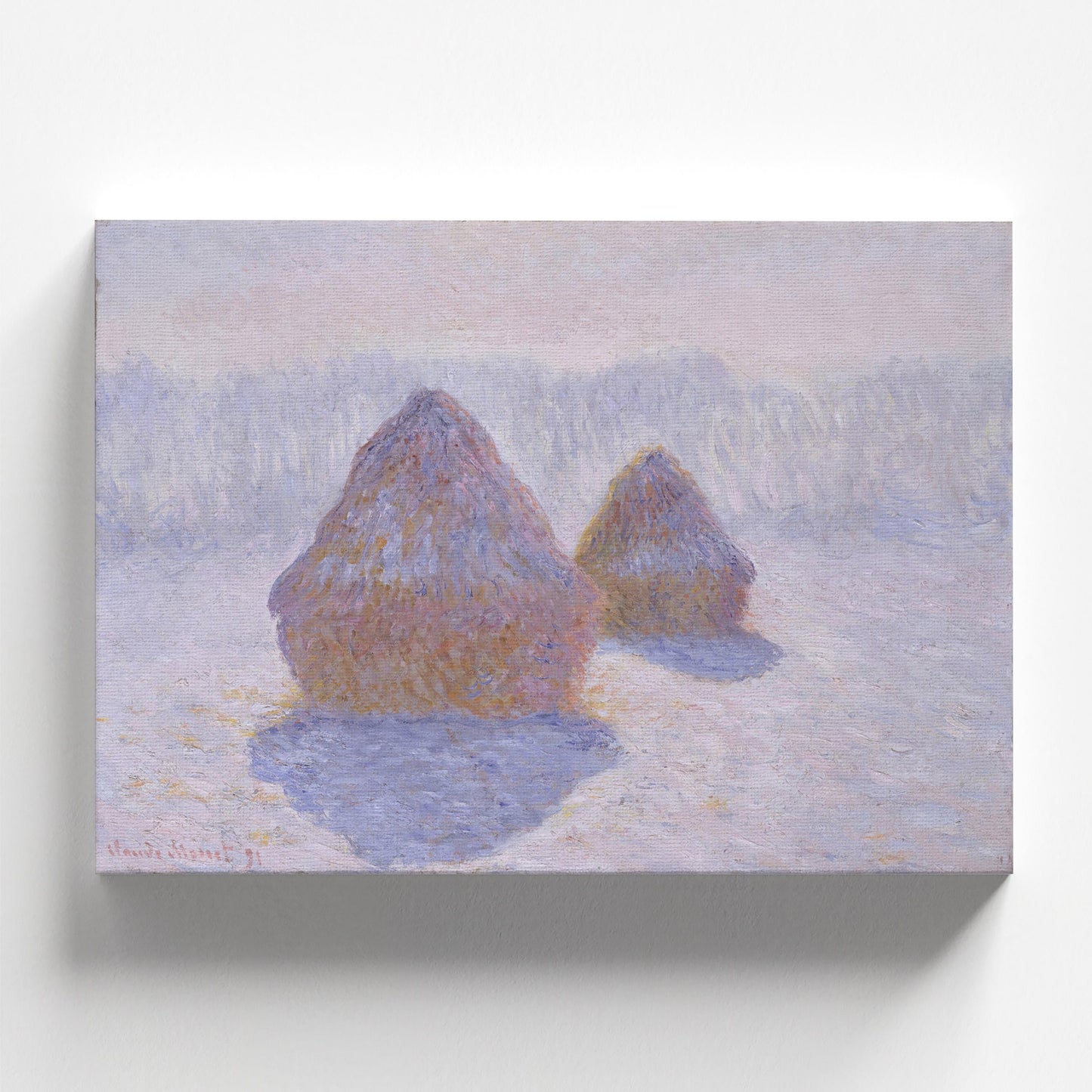 Haystacks (Effect of Snow and Sun) by Claude Monet 1891 | Impressionism Art Print (B3658)