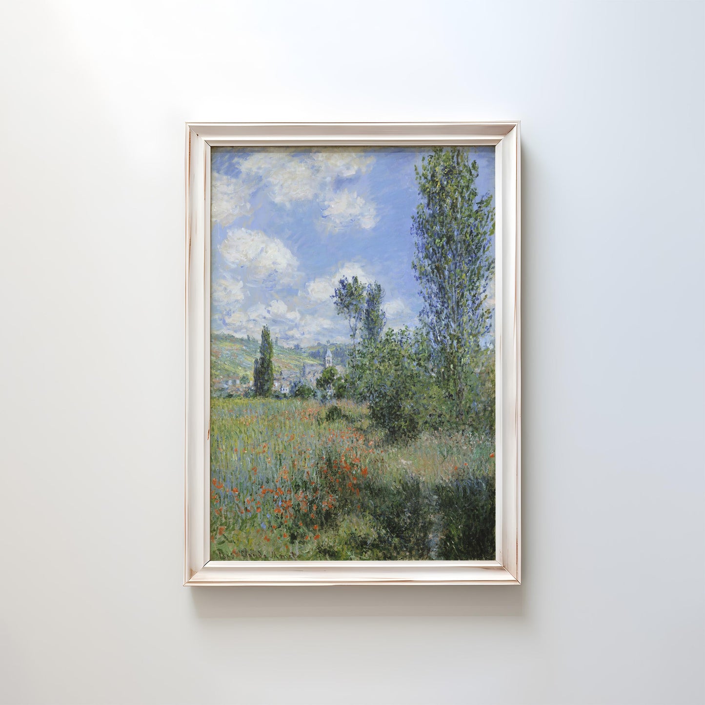 View of Vétheuil by Claude Monet 1880 | Impressionism Art Print (B3646)