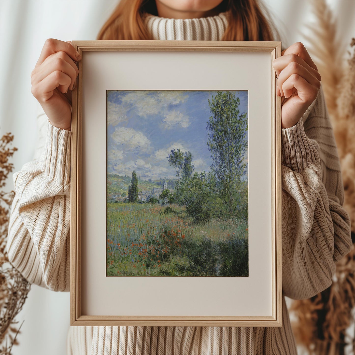 View of Vétheuil by Claude Monet 1880 | Impressionism Art Print (B3646)