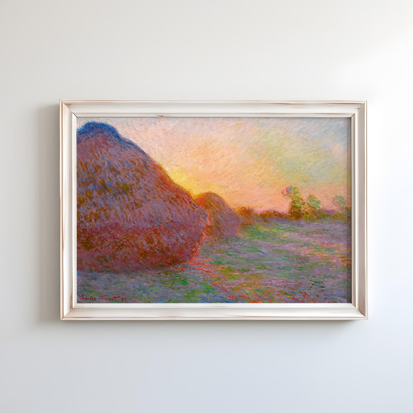 Haystacks by Claude Monet 1890 | Impressionism Art Print (B3657)