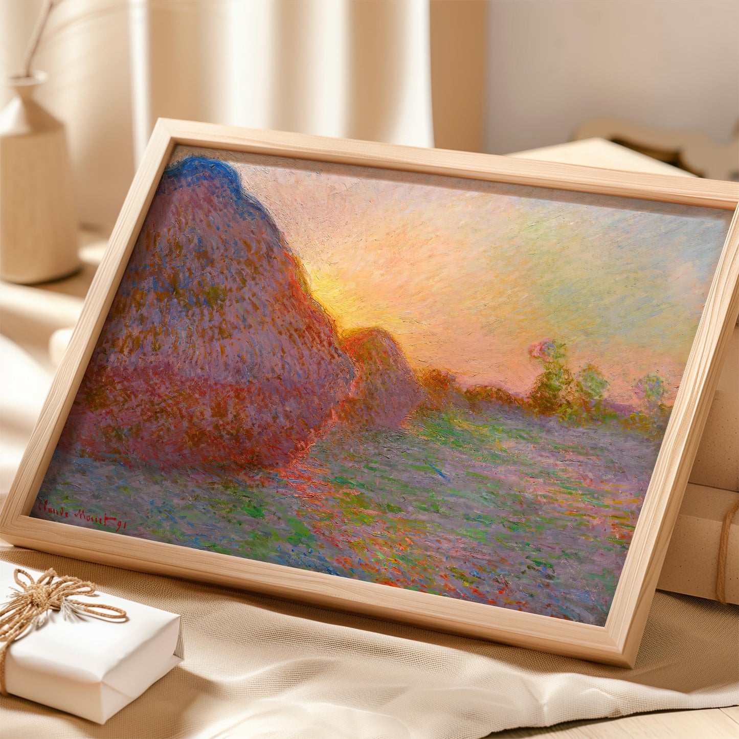 Haystacks by Claude Monet 1890 | Impressionism Art Print (B3657)