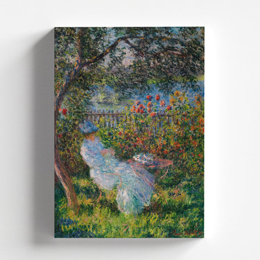 Alice Hoschedé au jardin by Claude Monet 1881 | Impressionism Art Print (B3645)