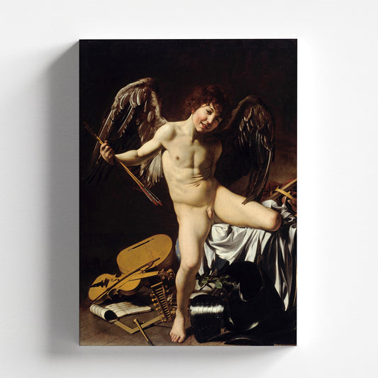 Cupid as Victor by Caravaggio 1601 | Baroque Art Print (D0193)