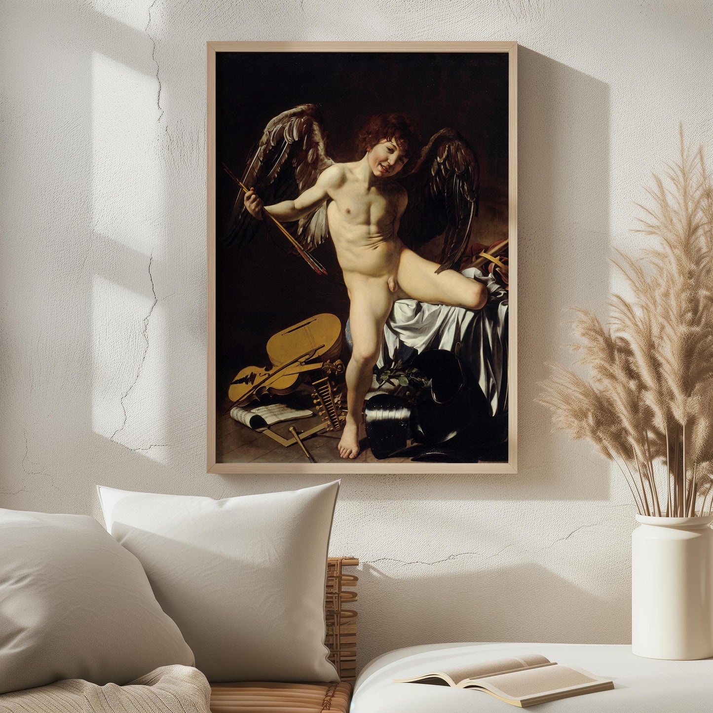 Cupid as Victor by Caravaggio 1601 | Baroque Art Print (D0193)