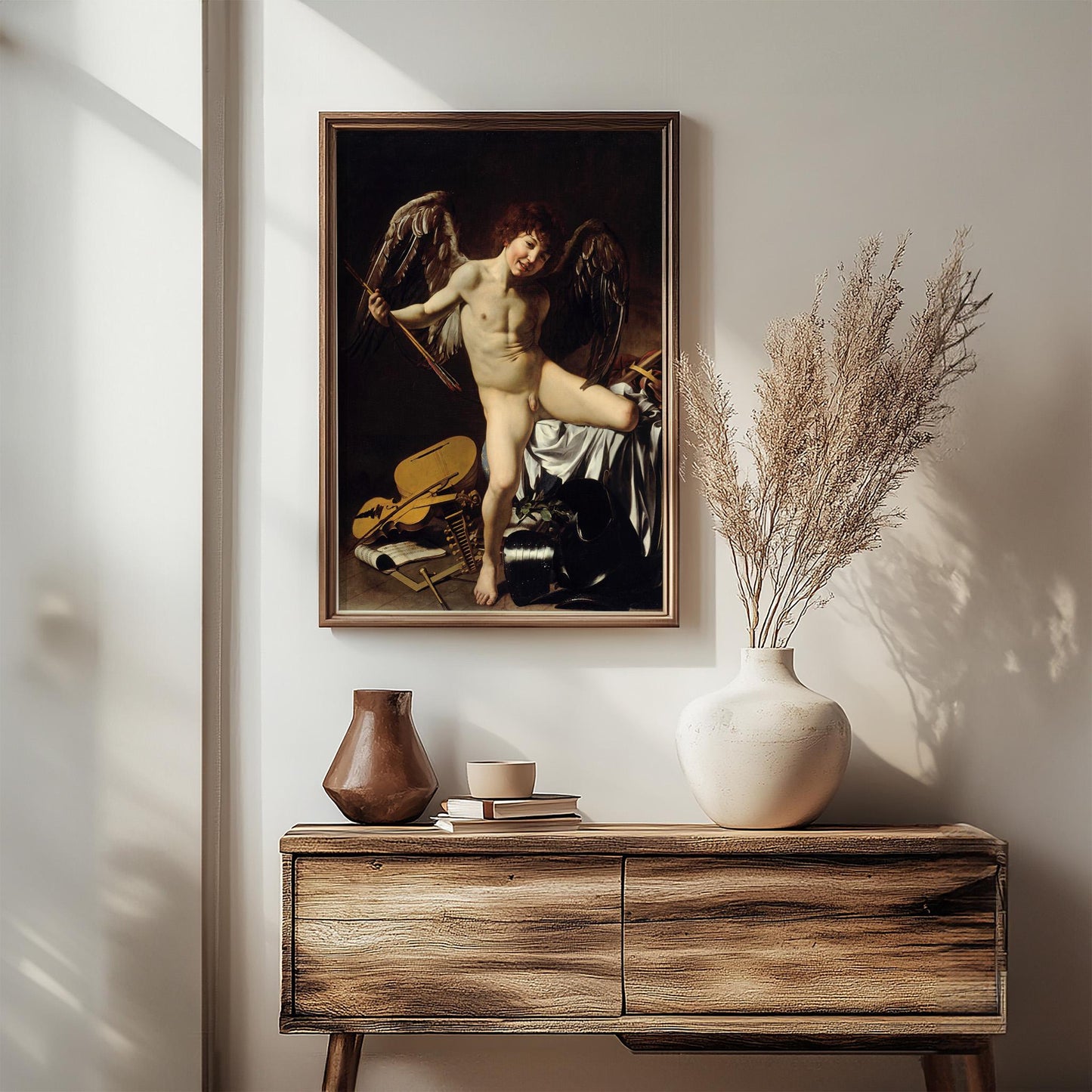 Cupid as Victor by Caravaggio 1601 | Baroque Art Print (D0193)