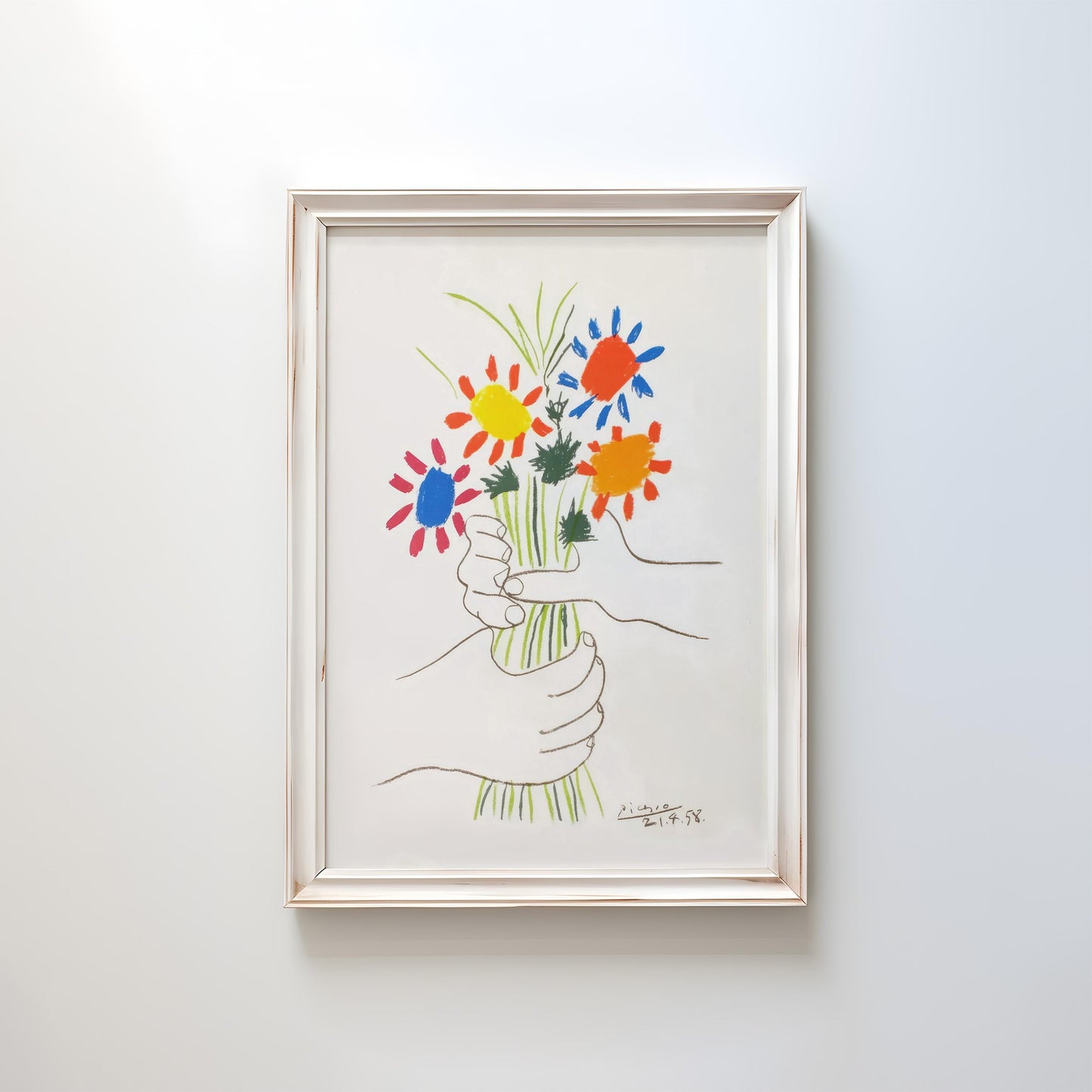 Bouquet of Peace (Bouquet de la Paix) by Pablo Picasso 1980 | Modern Art Print (B8350)