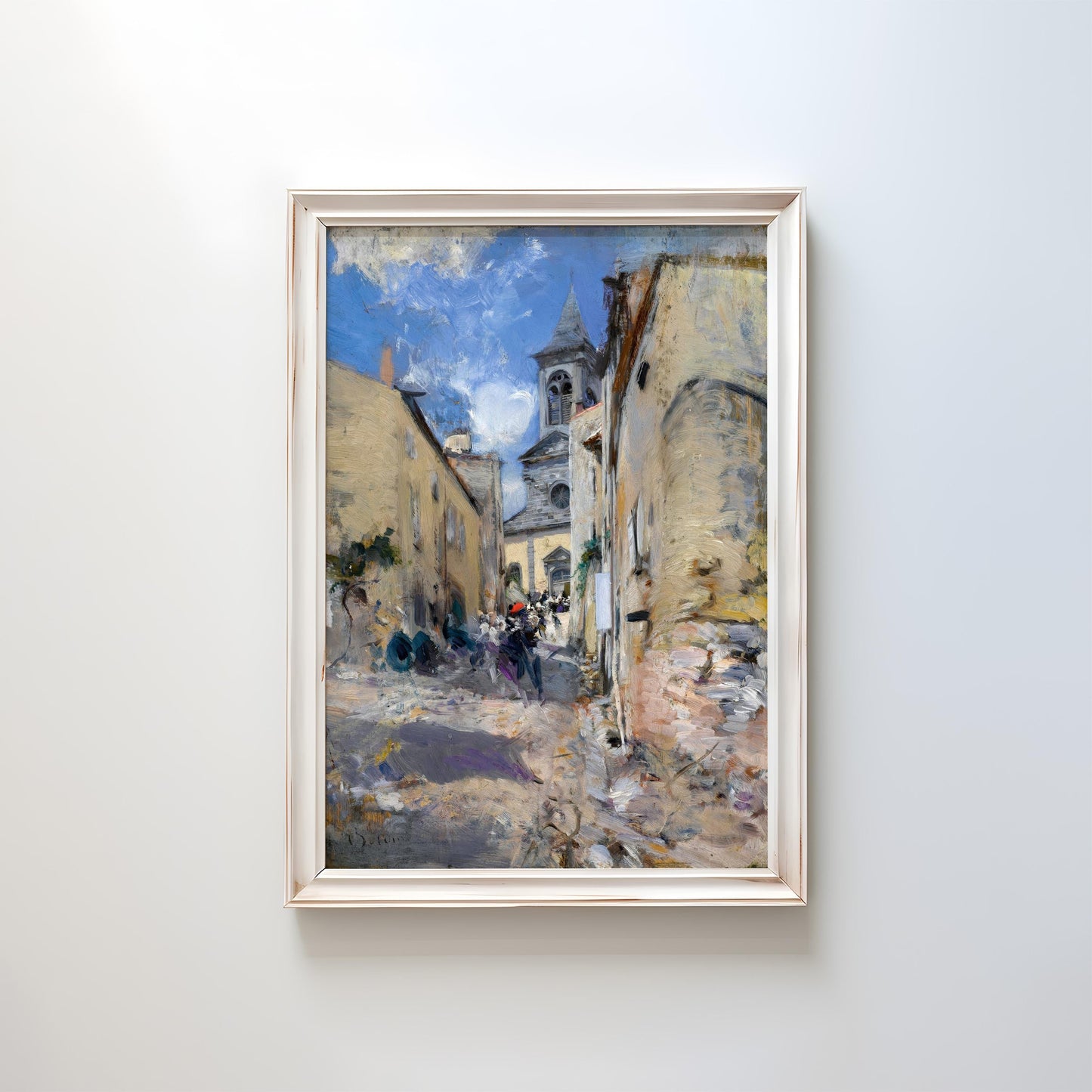 Chiesa Di Paese (L’uscita Dalla Messa) by Giovanni Boldini | Academic Art Print (D0307)