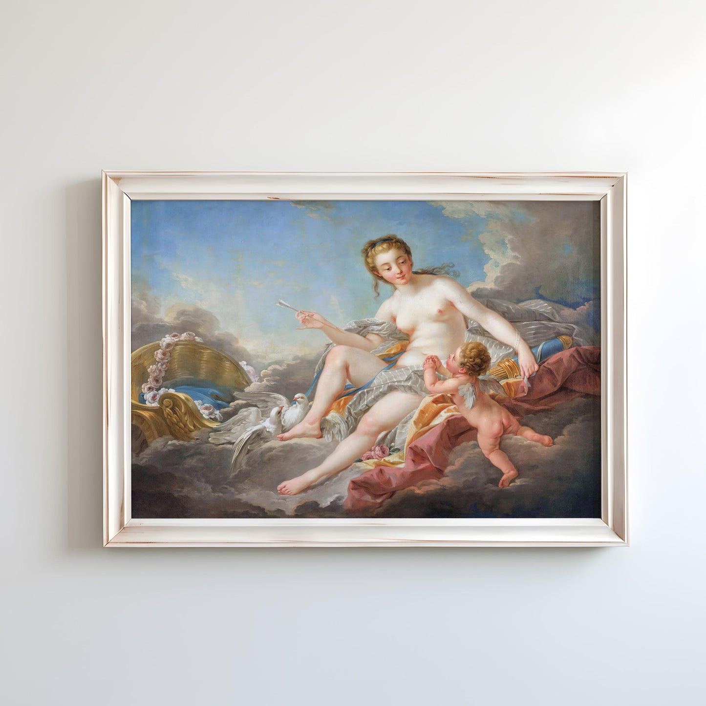 Cupid Disarmed by François Boucher | Rococo Art Print (B4055)