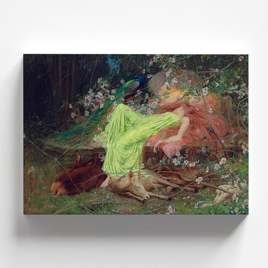 A Fairy Tale All Seemed to Sleep, the Timid Hare on Form – Scott by Arthur Wardle | Romantic Art Print (D0202)