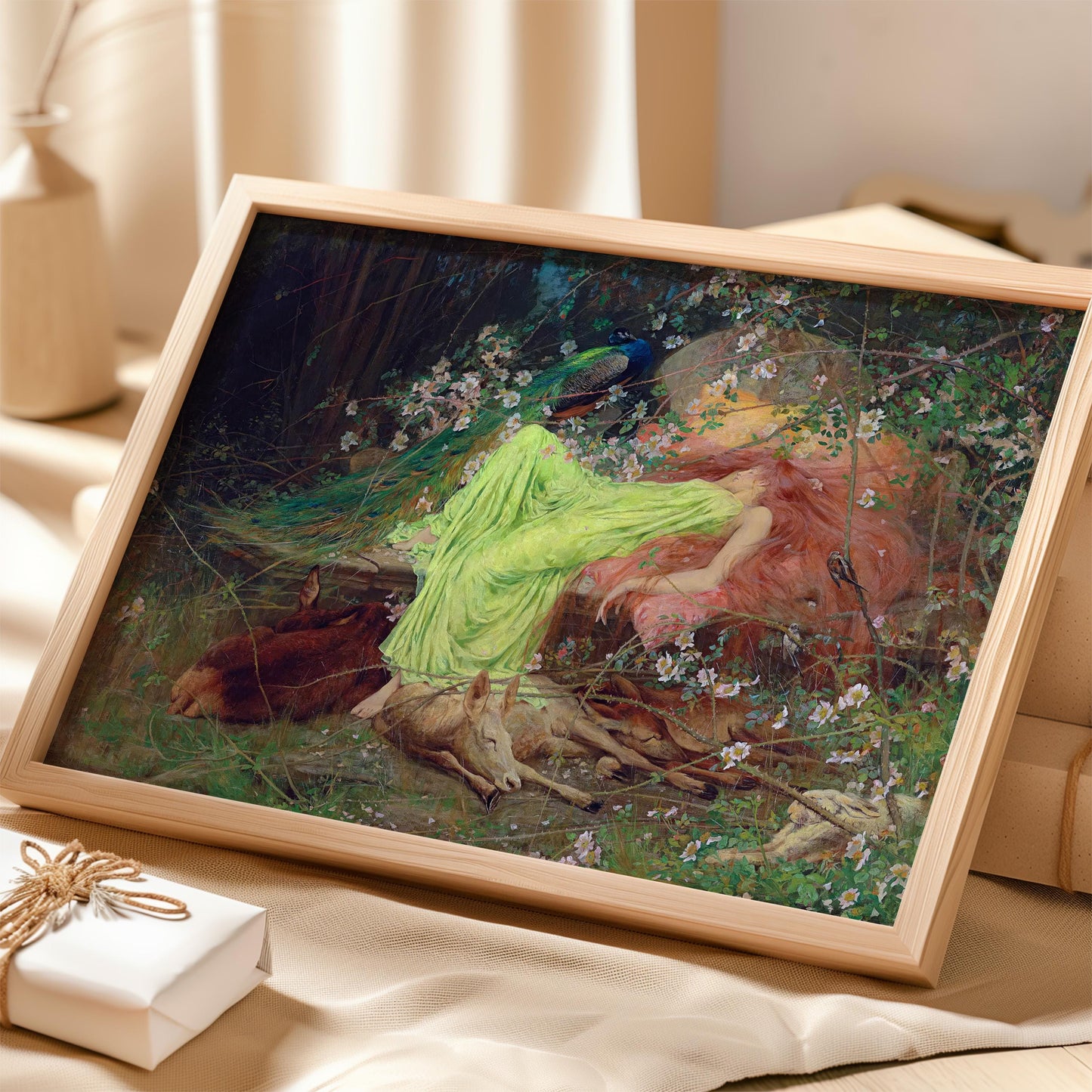 A Fairy Tale All Seemed to Sleep, the Timid Hare on Form – Scott by Arthur Wardle | Romantic Art Print (D0202)