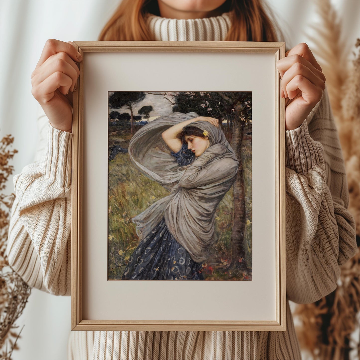 Boreas by John William Waterhouse 1903 | Pre-Raphaelite Art Print (B4865)