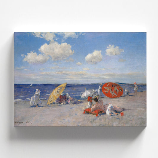 At the Seaside by William Merritt Chase (ca. 1892) | American Impressionism, Seascape (D0010)