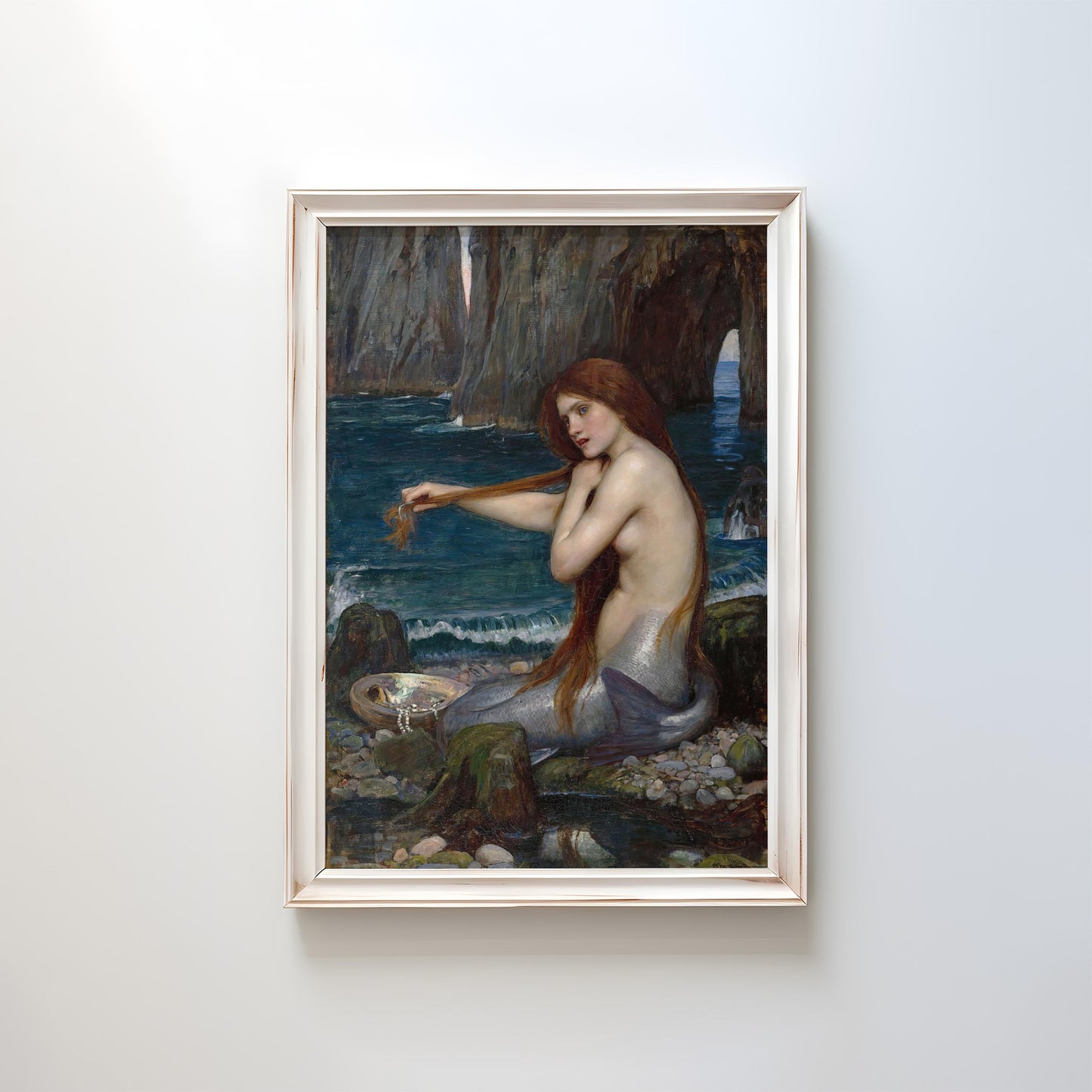 A Mermaid by John William Waterhouse 1900 | Pre-Raphaelite Art Print (B4855)