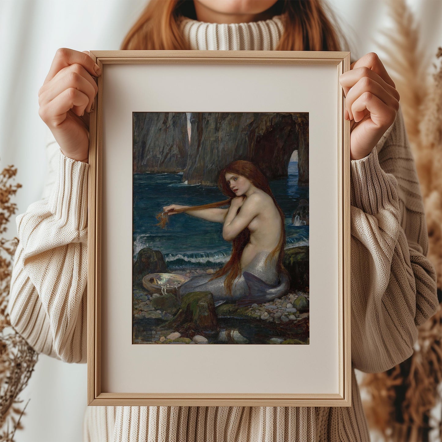 A Mermaid by John William Waterhouse 1900 | Pre-Raphaelite Art Print (B4855)