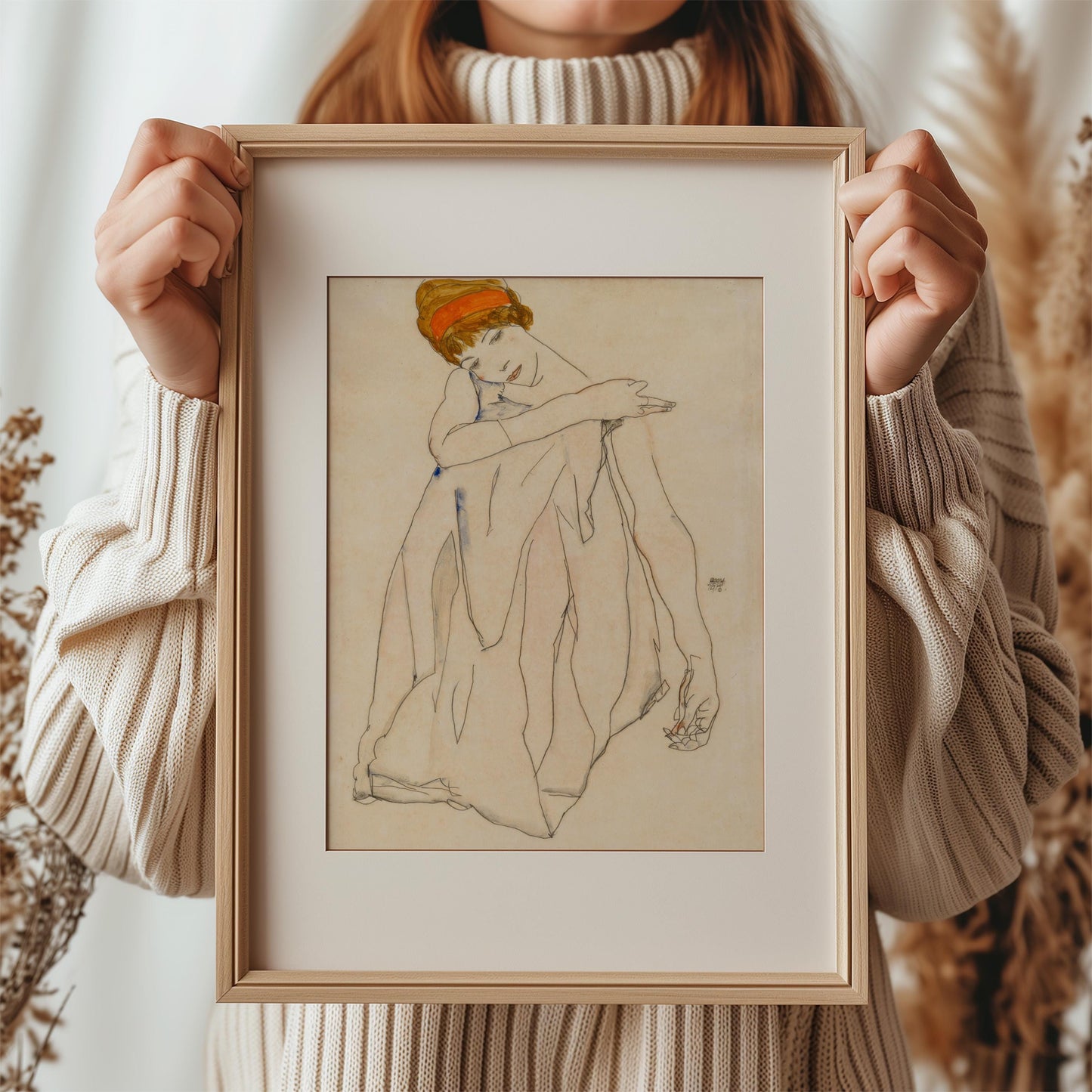 Dancer (Die Tänzerin) by Egon Schiele 1913 | Expressionist Art Print (D0176)