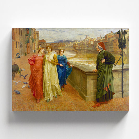 Dante and Beatrice by Henry Holiday 1882-84 | Pre-Raphaelite Art Print (D0284)