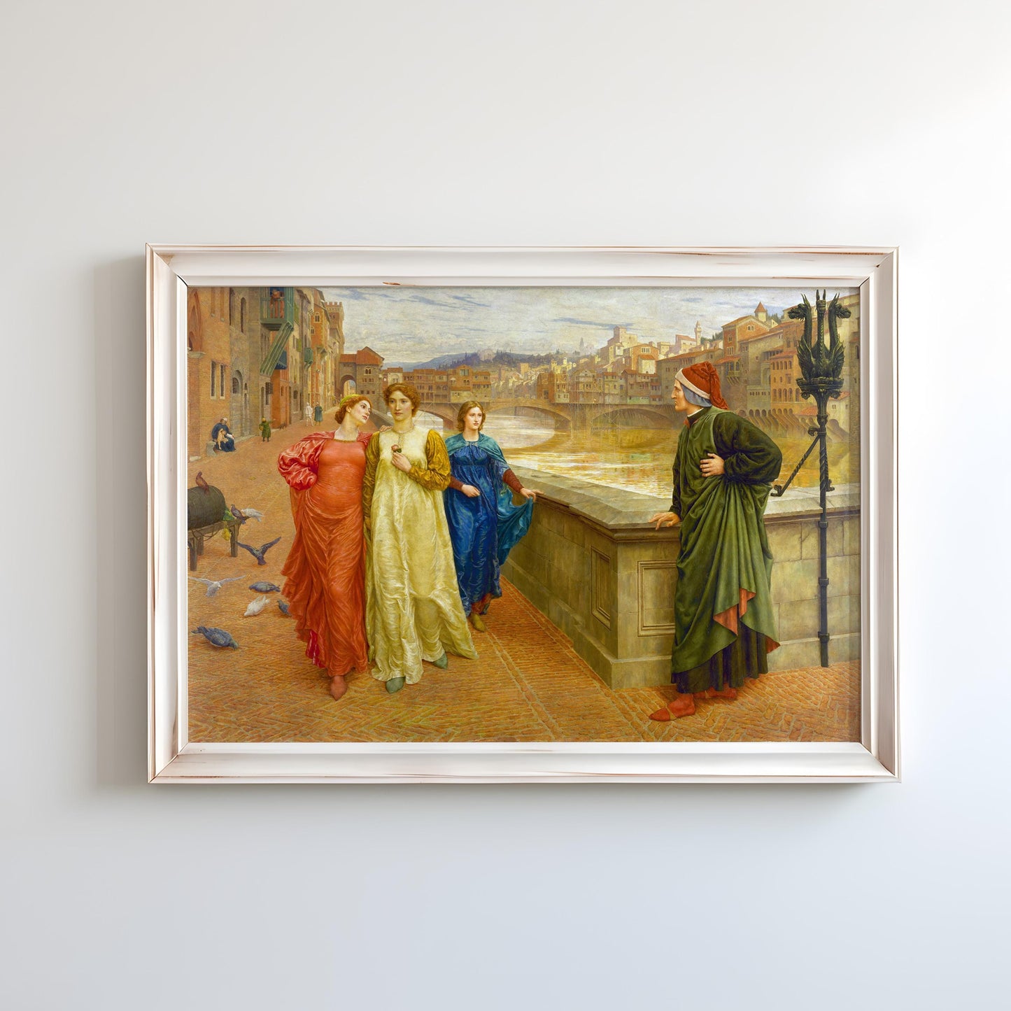 Dante and Beatrice by Henry Holiday 1882-84 | Pre-Raphaelite Art Print (D0284)