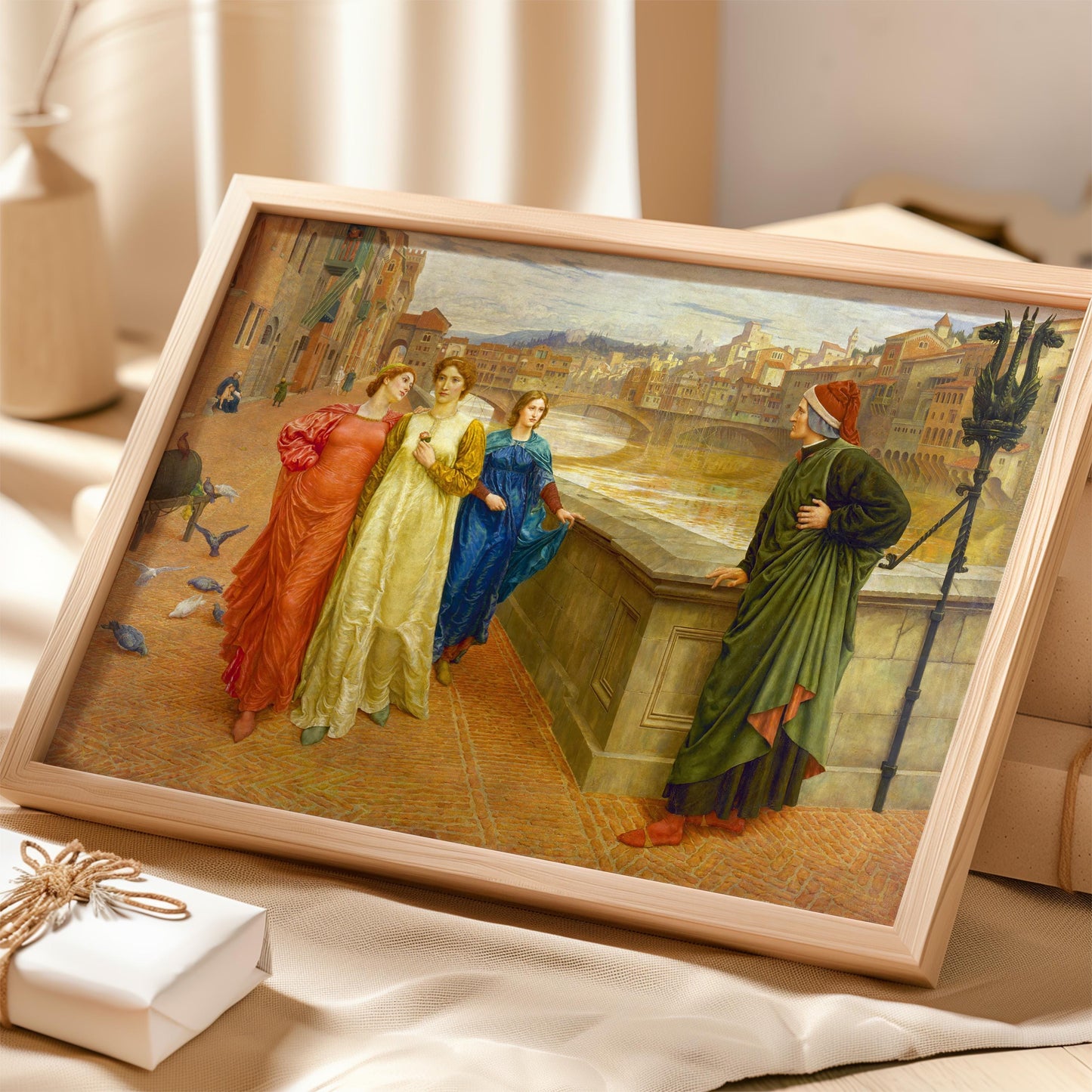 Dante and Beatrice by Henry Holiday 1882-84 | Pre-Raphaelite Art Print (D0284)