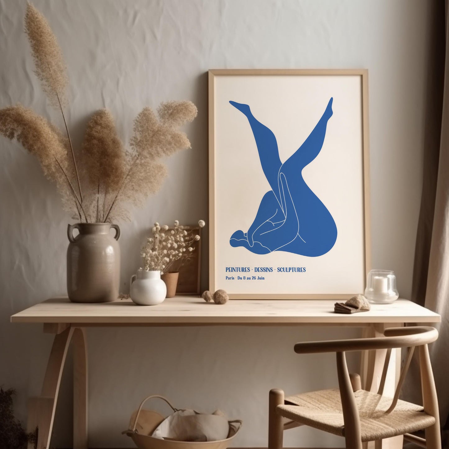 Henri Matisse Blue Nudes II (Nu Bleu) | Modern Art, Minimalist Poster (A0004)