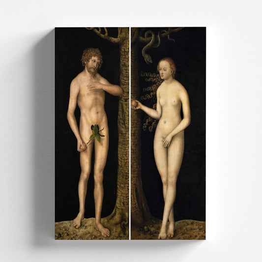 Adam and Eve by Lucas Cranach the Elder c.1510s | Renaissance Art Print (B4733)