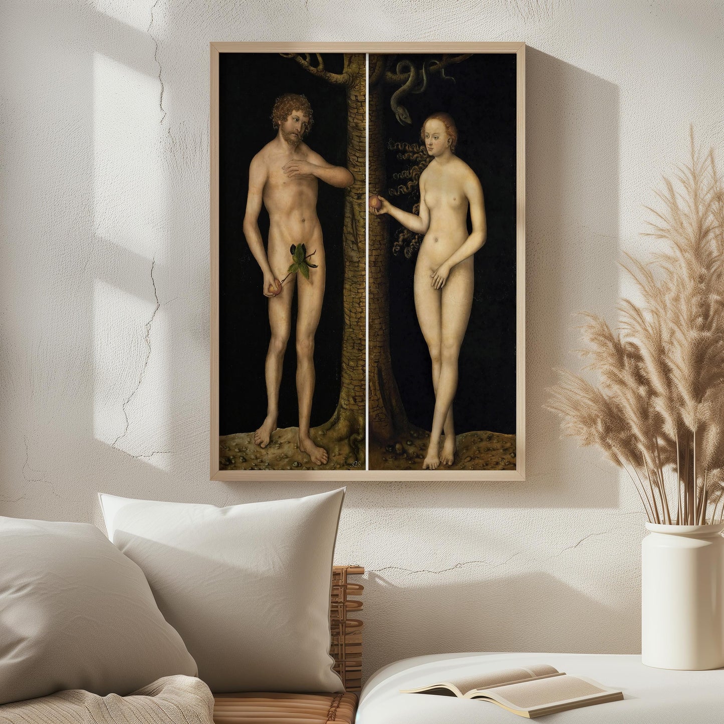 Adam and Eve by Lucas Cranach the Elder c.1510s | Renaissance Art Print (B4733)