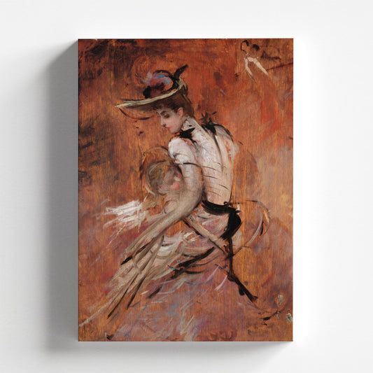 A Young Mother with a Hat by Giovanni Boldini c.1890 | Academic Art Print (D0326)