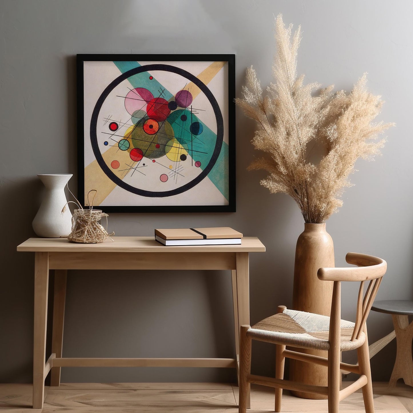 Circles in a Circle by Wassily Kandinsky 1923 | Abstract Art Print (B3824)