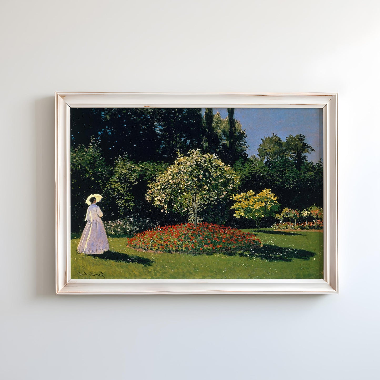 Woman in the Garden by Claude Monet 1867 | Impressionism Art Print (B3636)