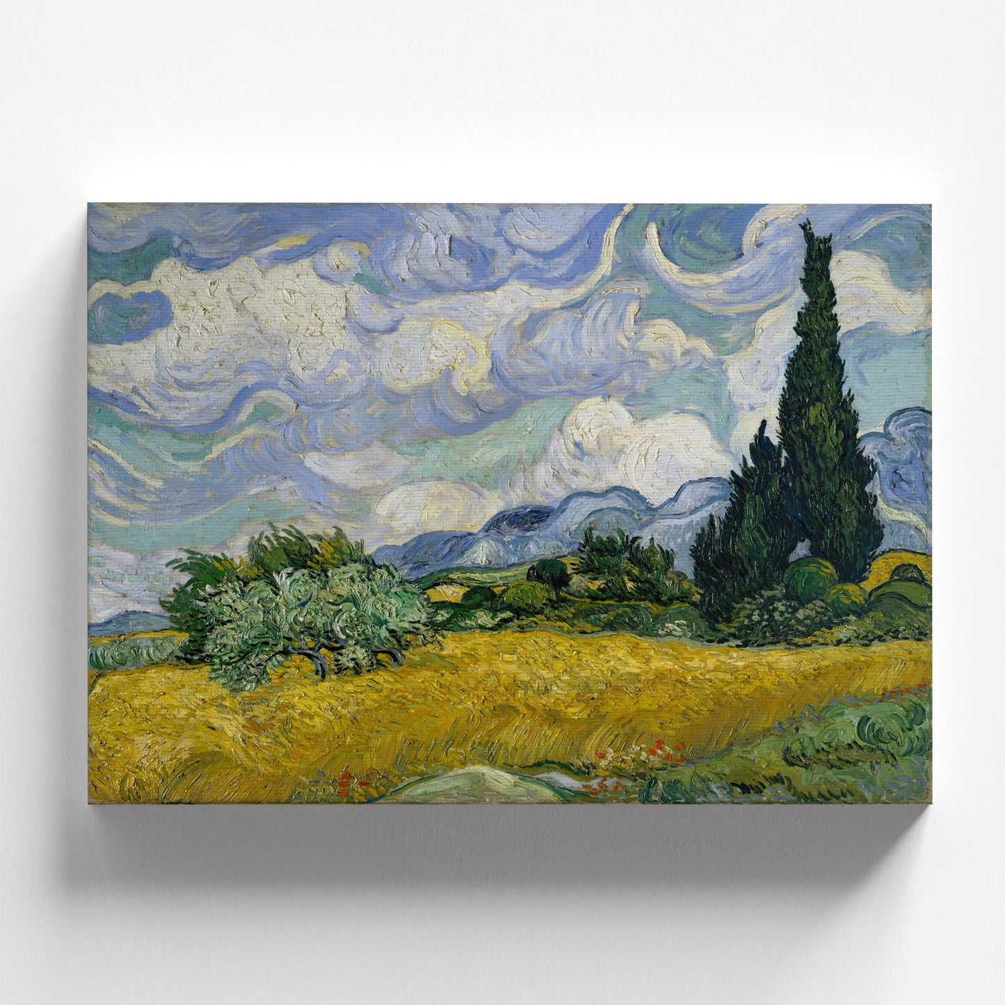 Wheat Field with Cypresses by Vincent van Gogh 1889 | Post-Impressionism Art Print (B4221)