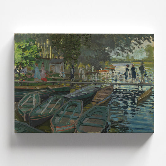 Bathers at La Grenouillère by Claude Monet 1869 | Impressionism Art Print (B4142)