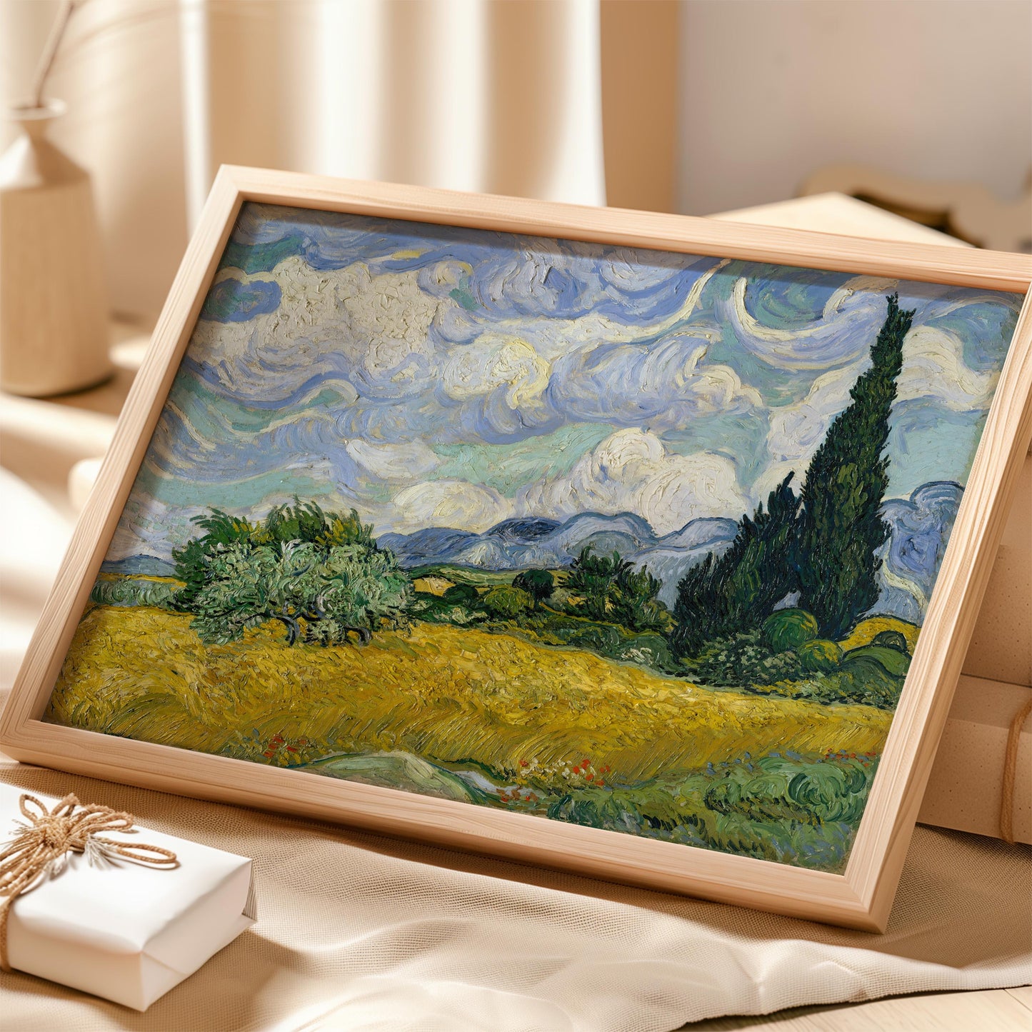 Wheat Field with Cypresses by Vincent van Gogh 1889 | Post-Impressionism Art Print (B4221)