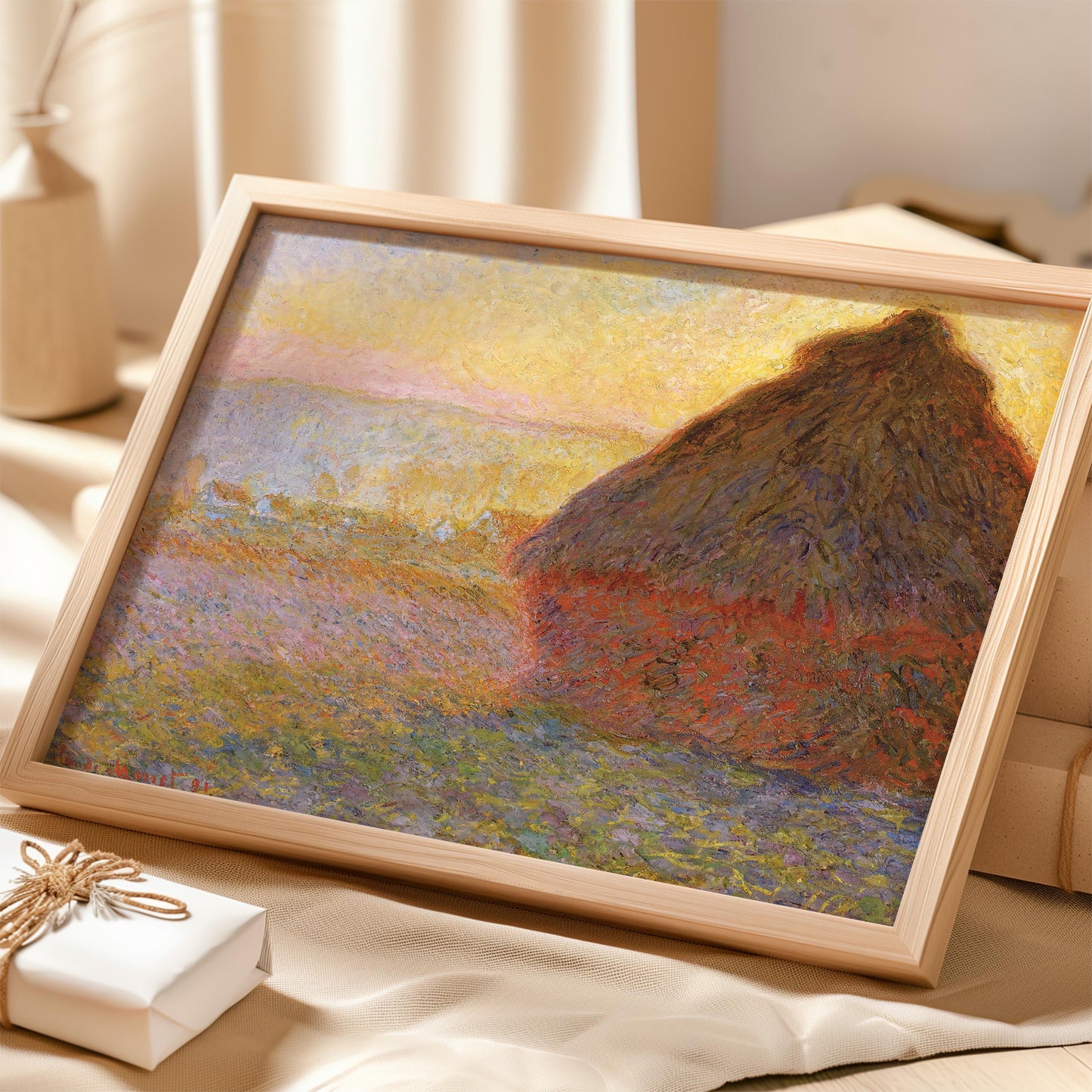 Grainstack (Sunset) by Claude Monet 1891 | Impressionism Art Print (B3660)