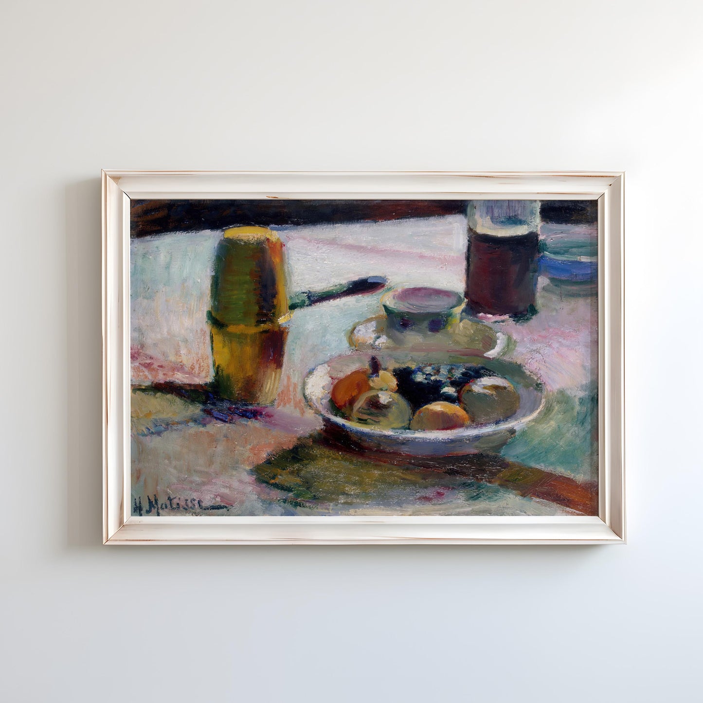 Fruit and Coffeepot by Henri Matisse 1898 | Fauvist Still Life Art Print (B4491)