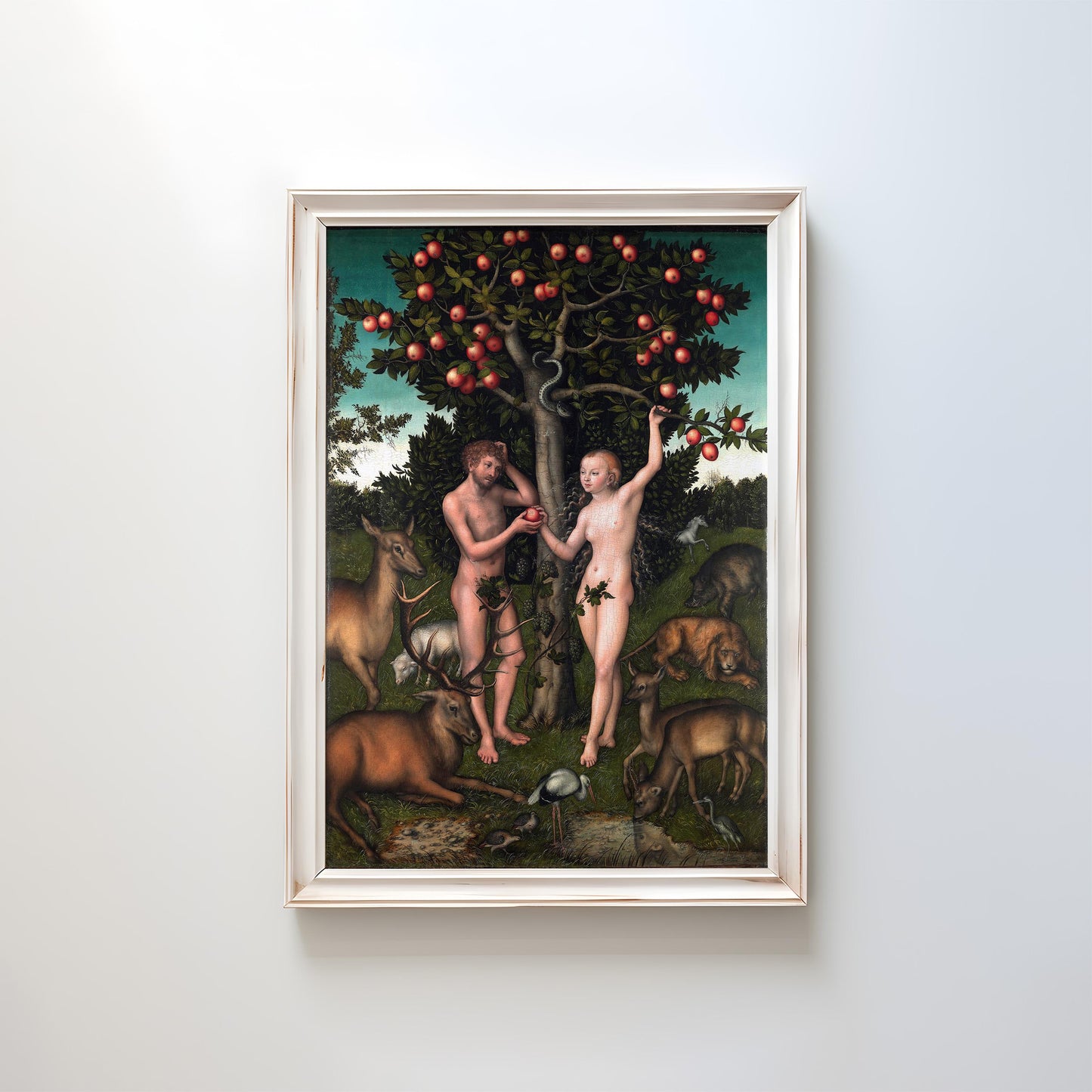 Adam and Eve by Lucas Cranach the Elder 1526 | Renaissance Art Print (B4734)