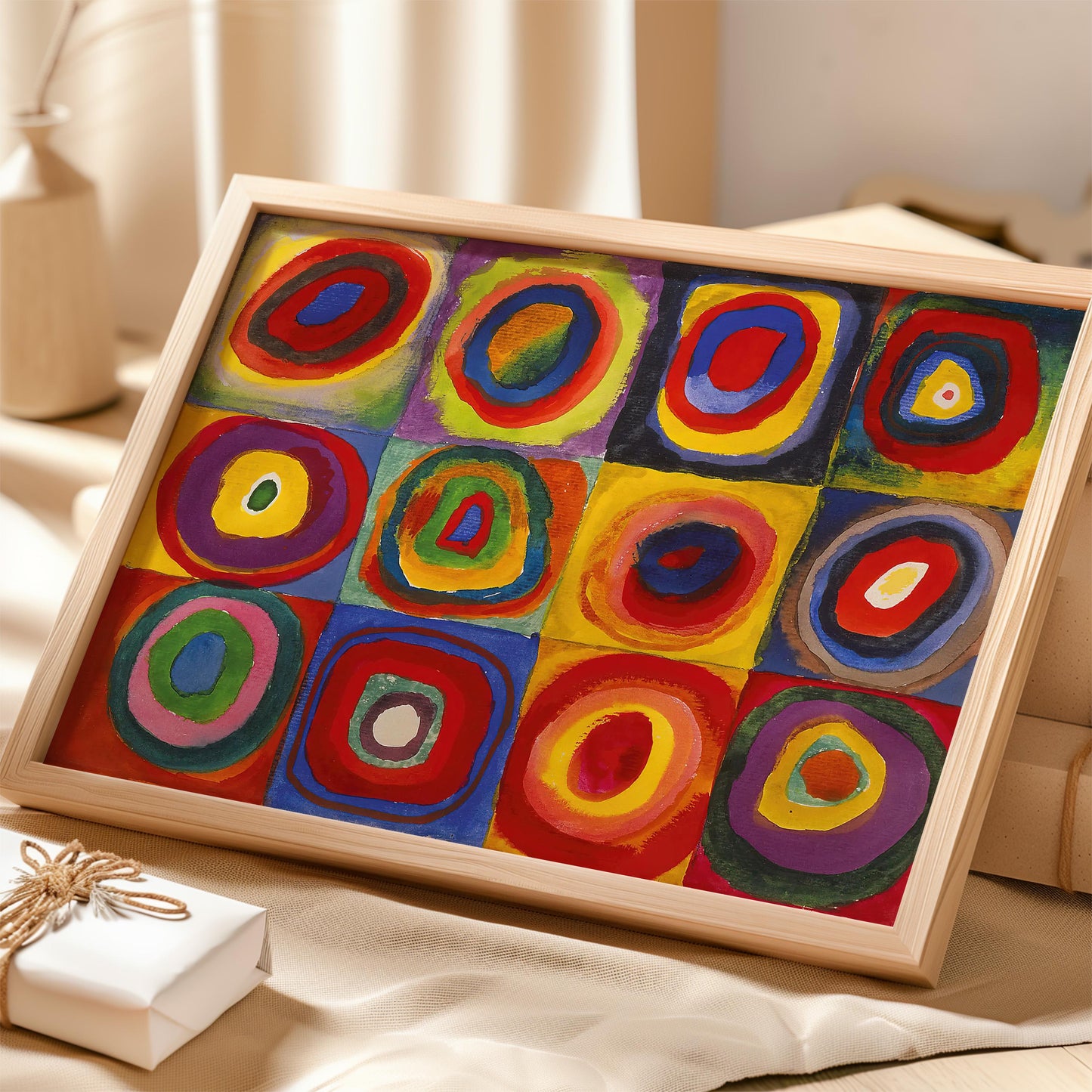 Color Study Squares with Concentric Circles by Wassily Kandinsky 1913 | Abstract Art Print (B4828)