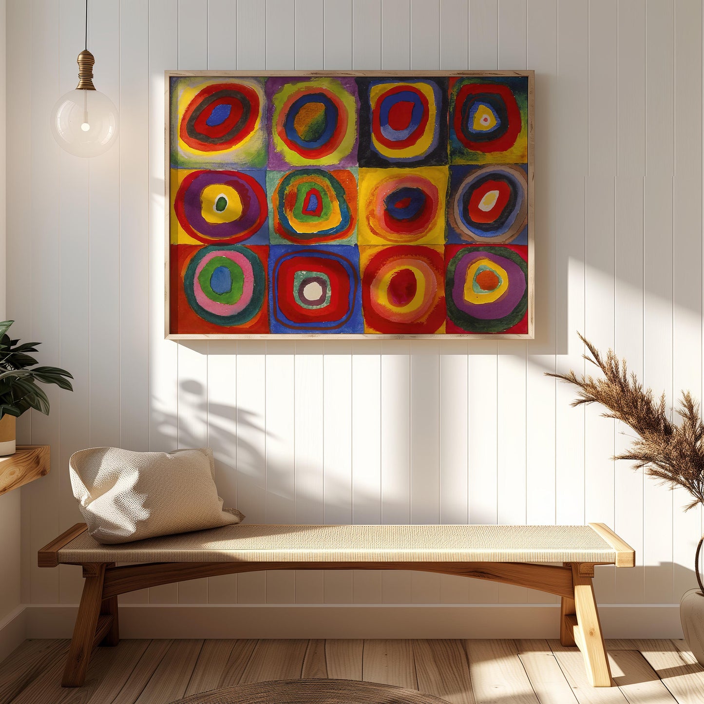 Color Study Squares with Concentric Circles by Wassily Kandinsky 1913 | Abstract Art Print (B4828)