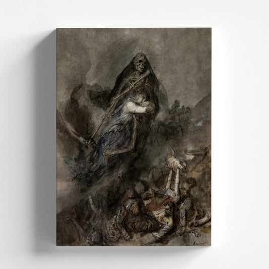 Allegory of Death by Clément-Auguste Andrieux 1855–65 | Romantic Art Print (D0039)