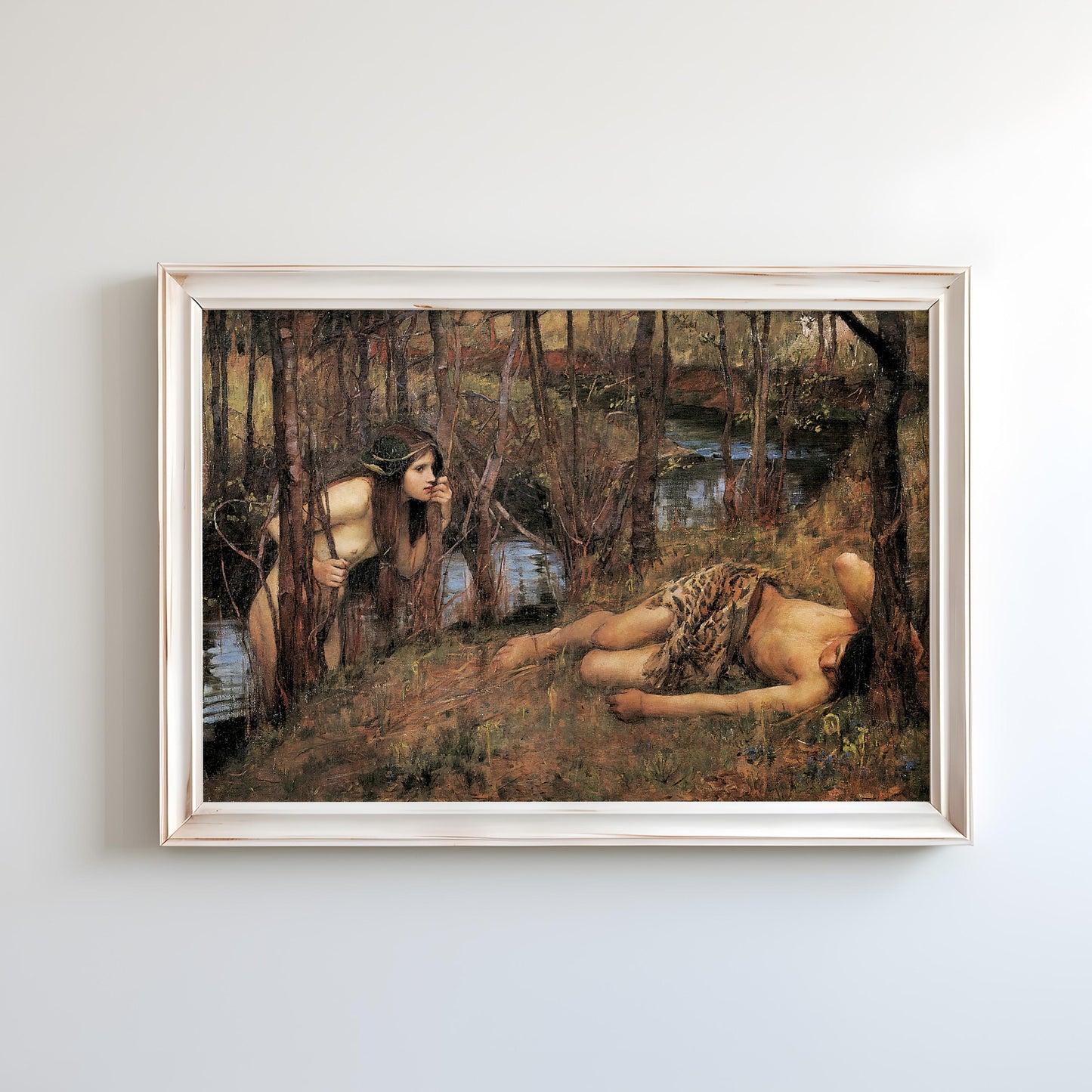 A Naiad or Hylas with a Nymph by John William Waterhouse 1893 | Pre-Raphaelite Art Print (B4870)