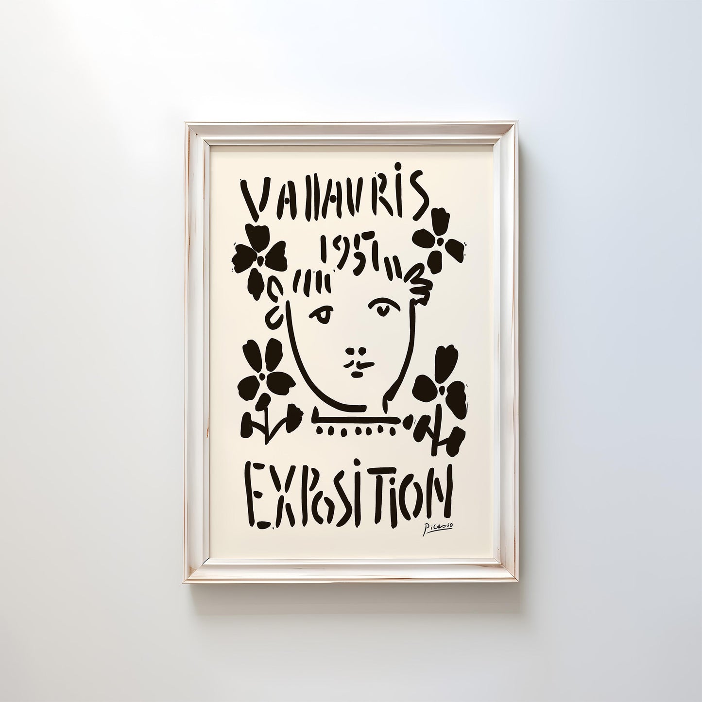 Vallauris Exhibition 1951 by Pablo Picasso | Modern Minimalist Art Print (A0065)