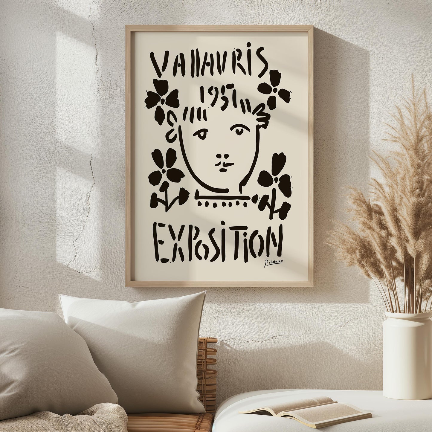 Vallauris Exhibition 1951 by Pablo Picasso | Modern Minimalist Art Print (A0065)