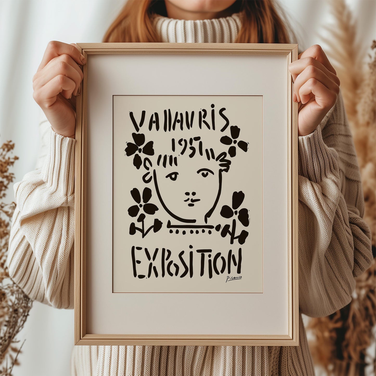 Vallauris Exhibition 1951 by Pablo Picasso | Modern Minimalist Art Print (A0065)