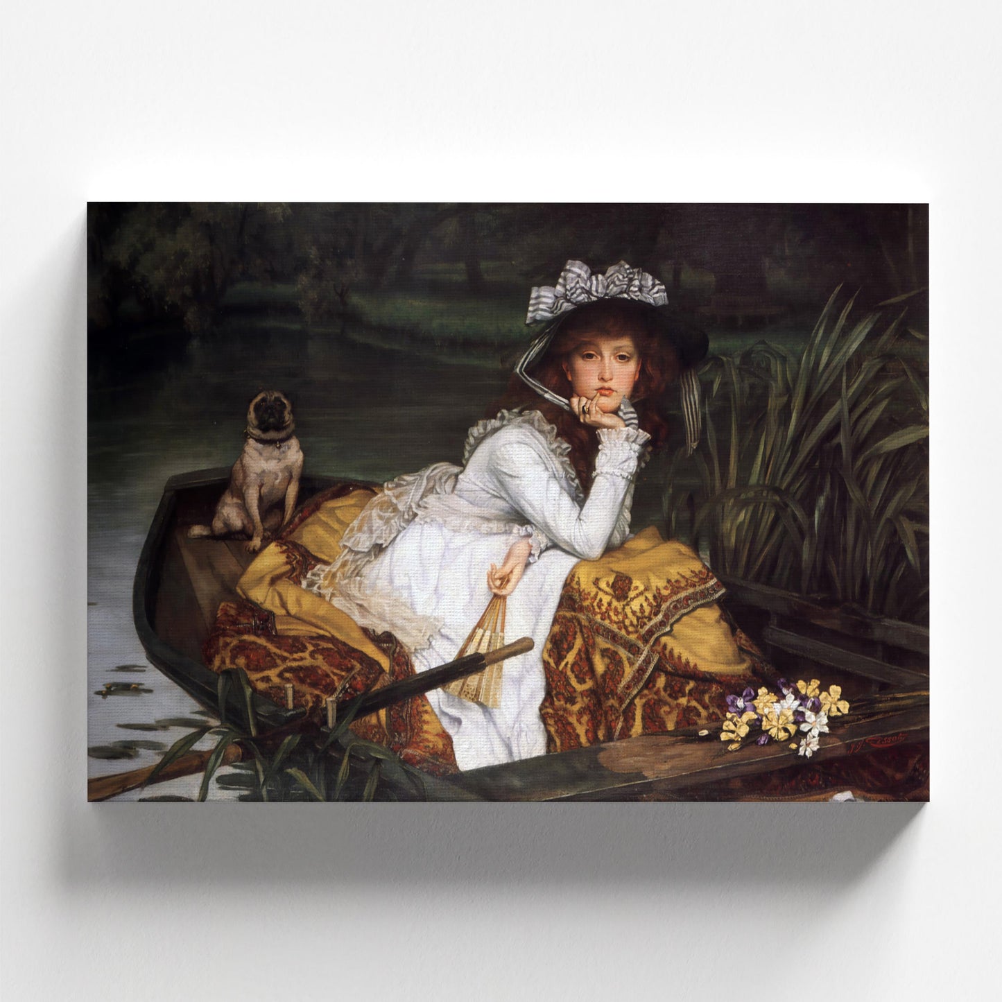 Young Lady in a Boat by James Tissot 1870 | Realism Art Print (D0221)