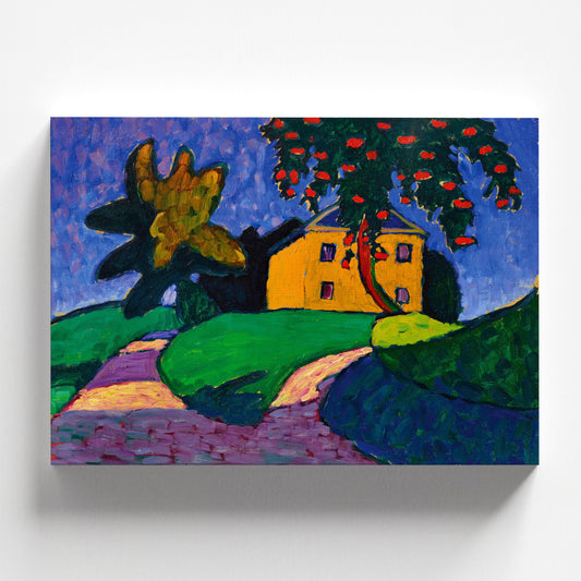 Yellow House with Apple Tree by Gabriele Münter 1910 | Expressionist Art Print (D0196)