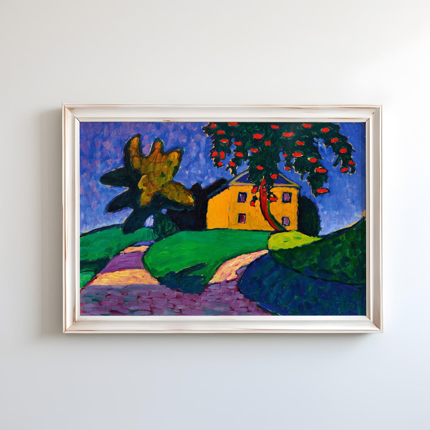 Yellow House with Apple Tree by Gabriele Münter 1910 | Expressionist Art Print (D0196)