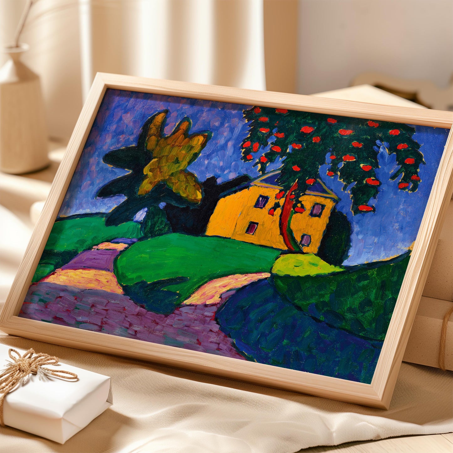 Yellow House with Apple Tree by Gabriele Münter 1910 | Expressionist Art Print (D0196)