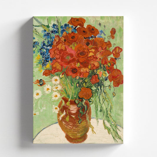 Vase with Cornflowers and Poppies by Vincent van Gogh 1890 | Post-Impressionism Art Print (B3626)