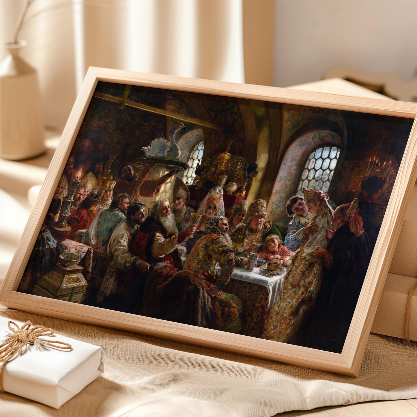 A Boyar Wedding Feast by Konstantin Makovsky 1883 | Realism Art Print (D0229)