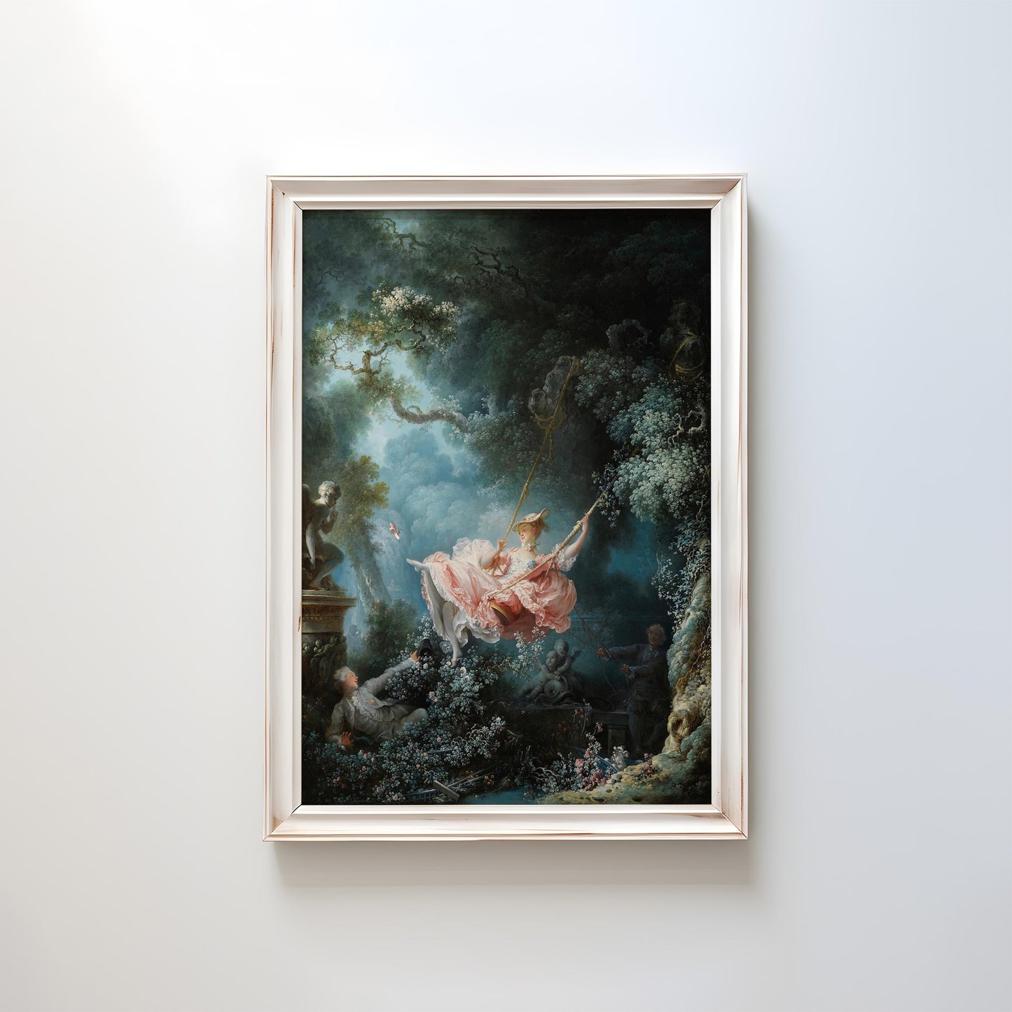 The Swing (Les Hasards heureux de L'Escarpolette) by Jean-Honoré Fragonard 1767 | Rococo Art Print (B4080)